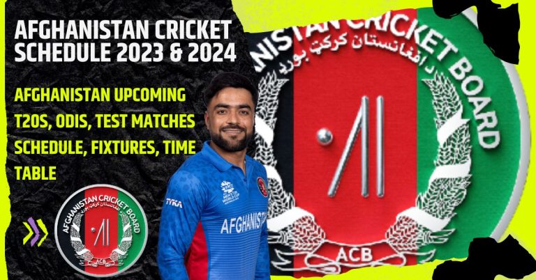 Afghanistan Cricket Schedule