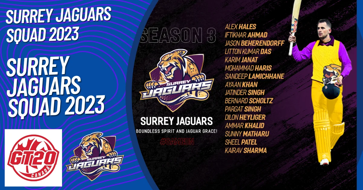 Surrey Jaguars Squad 2023