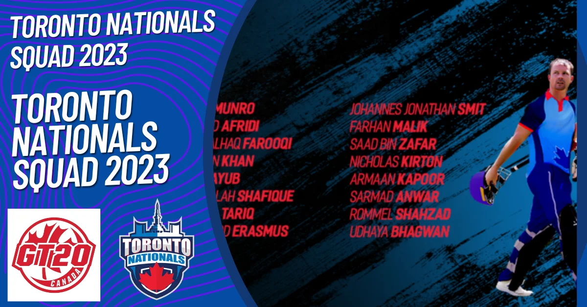 Toronto Nationals Squad 2023