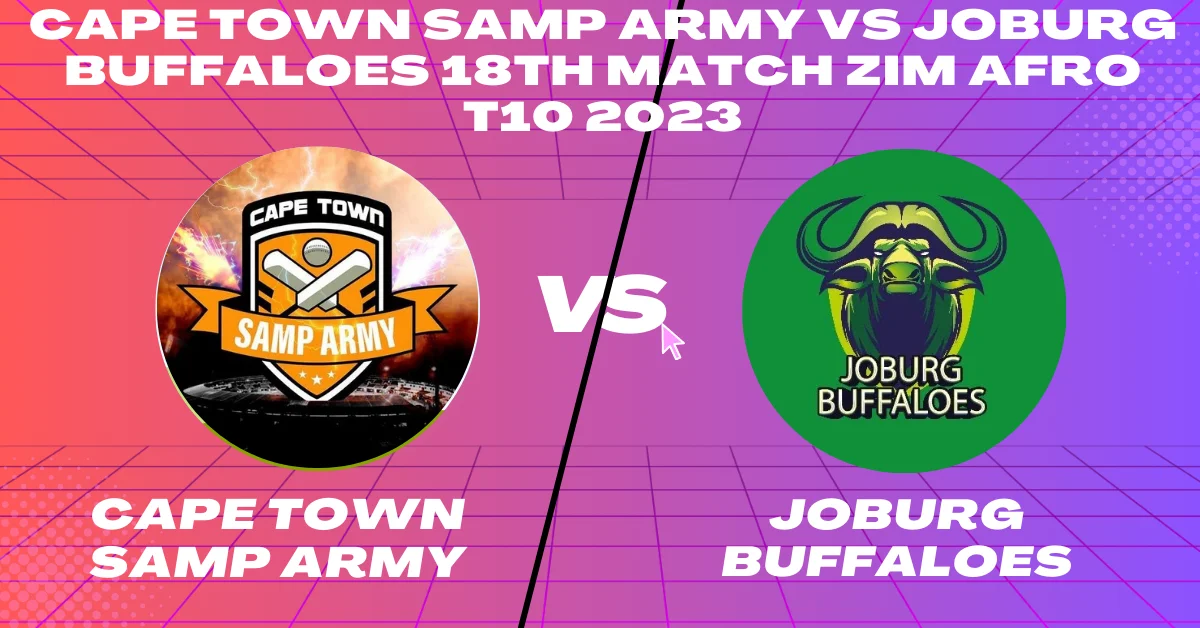 CTSA vs JB 18th Match Zim Afro T10 2023