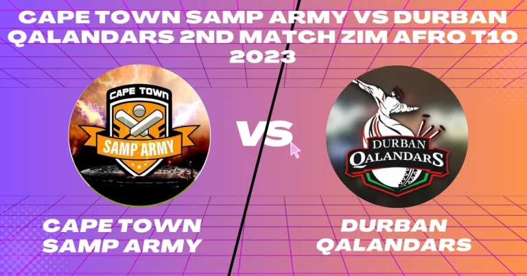 CTSA vs DQ 2nd Match Zim Afro T10 2023
