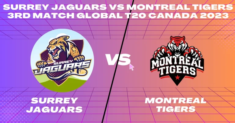 SJG vs MNT 3rd Match Global T20 Canada 2023