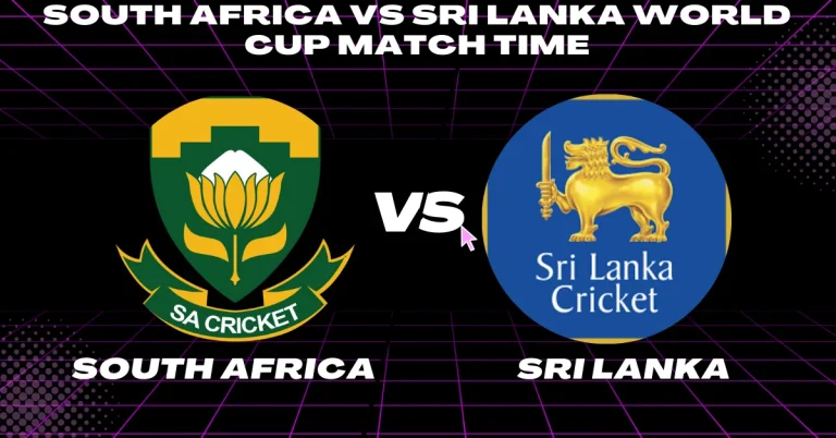South Africa vs Sri Lanka World Cup Match Time