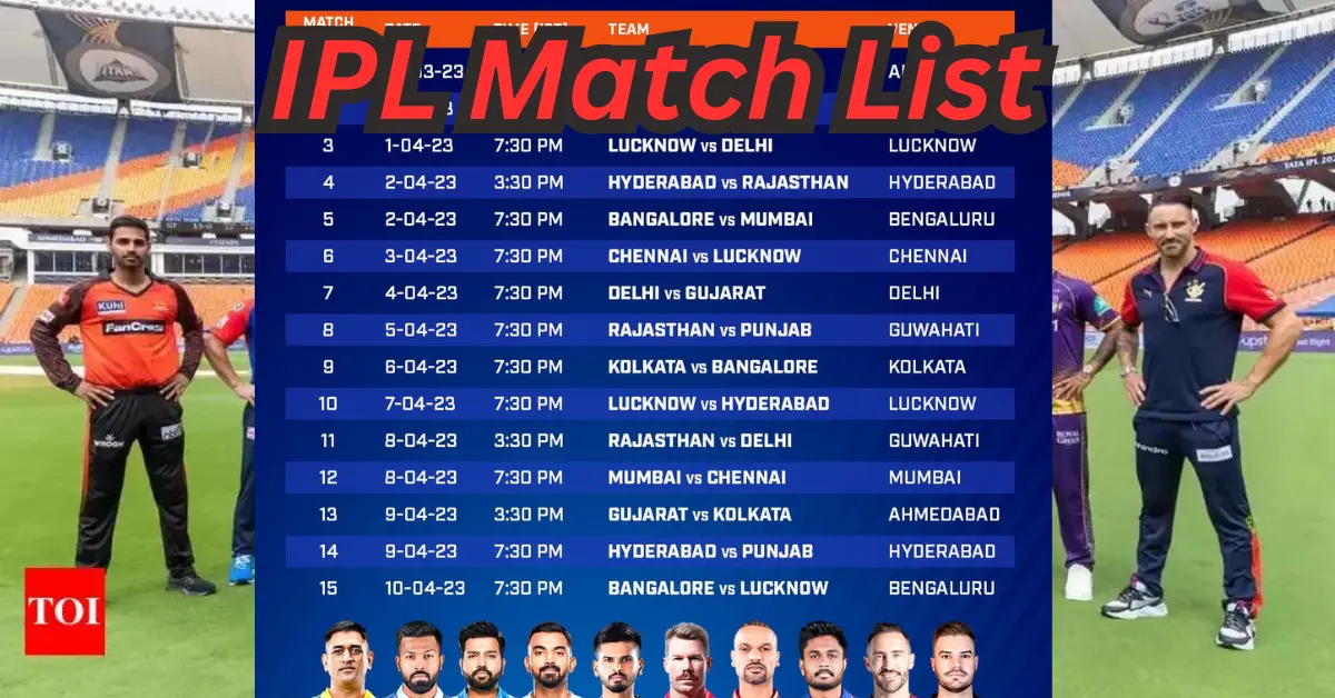 IPL Match List