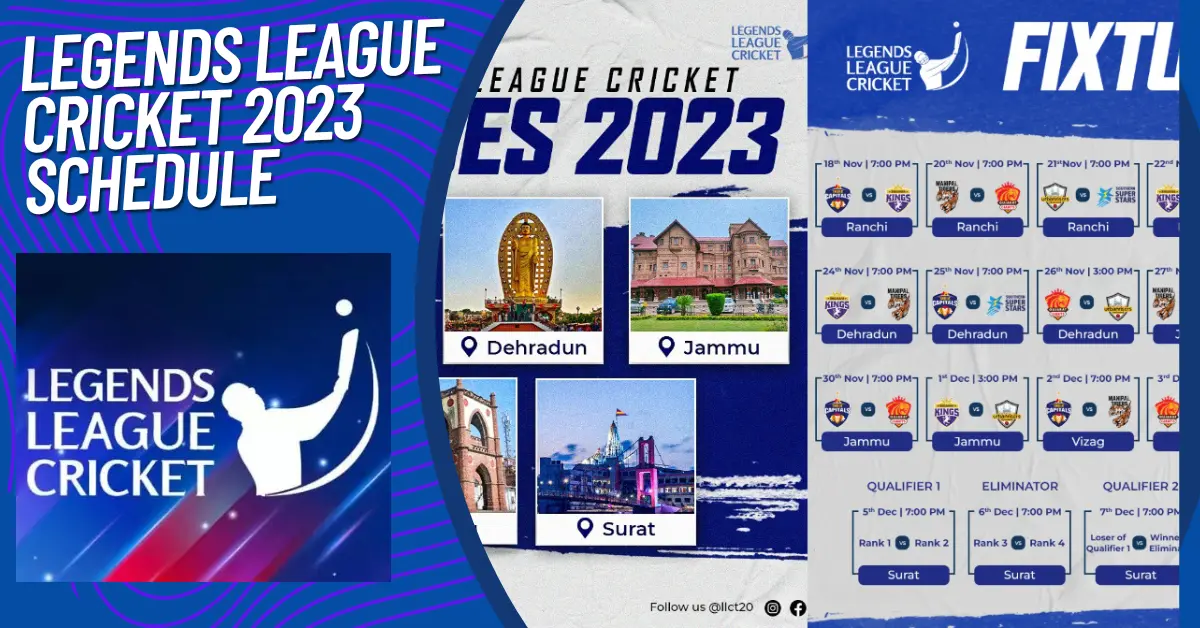 Legends League Cricket 2023 Schedule