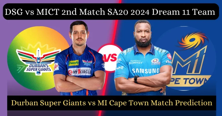 DSG vs MICT 2nd Match SA20 2024