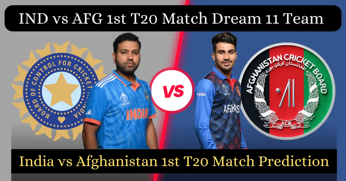 IND vs AFG 1st T20 Match Afghanistan tour of India 2024 Match Prediction,  Dream 11 team, Pitch Report, Squad, Venue, Time and Date, Playing XI | India  vs Afghanistan 1st T20 Match