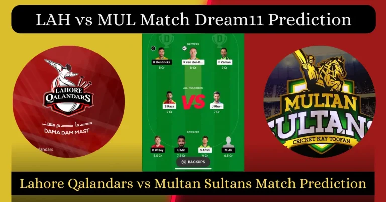 LAH vs MUL Match Dream11 Prediction
