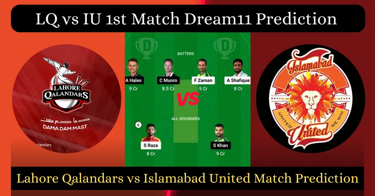 LAH vs ISL Match Dream11 Prediction