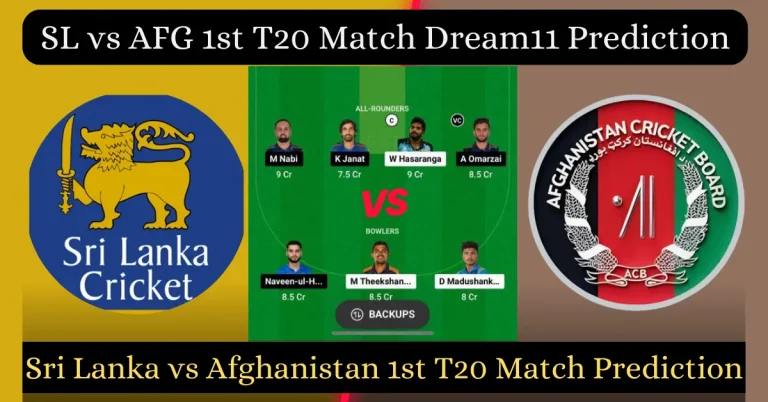 SL vs AFG 1st T20 Match Dream11 Prediction
