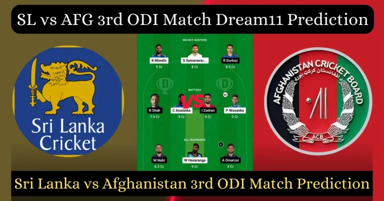 SL vs AFG 3rd ODI Match Dream11 Prediction