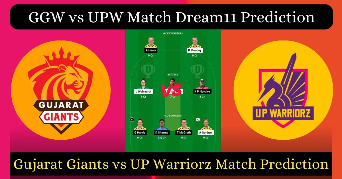 GGW vs UPW Match Dream11 Prediction