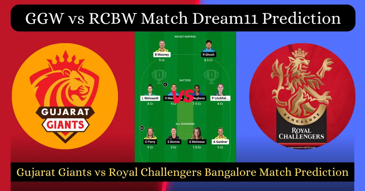 GGW vs RCBW Match Dream11 Prediction